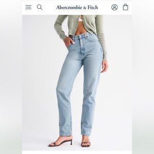 Abercrombie & Fitch The 90s Straight Leg Ultra High Rise Jeans in Curve Love